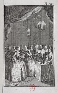 Réception des dames à la Loge des Mopses - French School